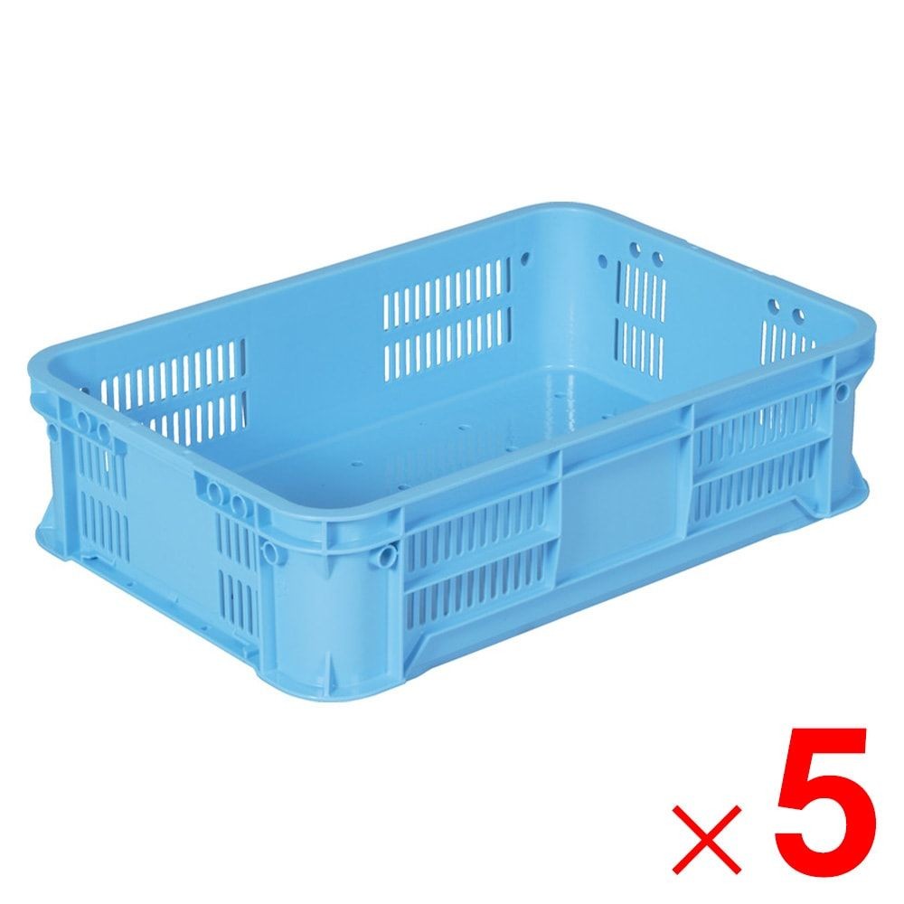 サンコー サンテナー B#34 ライトブルー 103407-00 ×5個セット【メーカー直送・代引不可】【法人限定】, ライトブルー, 5P