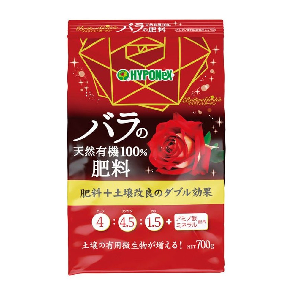 ハイポネックス　バラの天然有機肥料　７００ｇ, -, 700g
