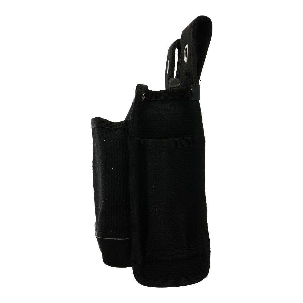 職人作　スリット帆布腰袋, 黒, 幅205mm