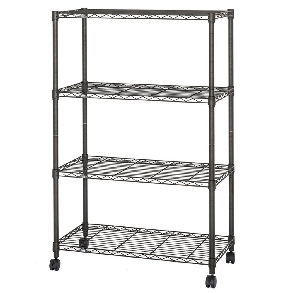 【数量限定】ルミナスノワールフリーラック4段, ブラック60, 60cm幅