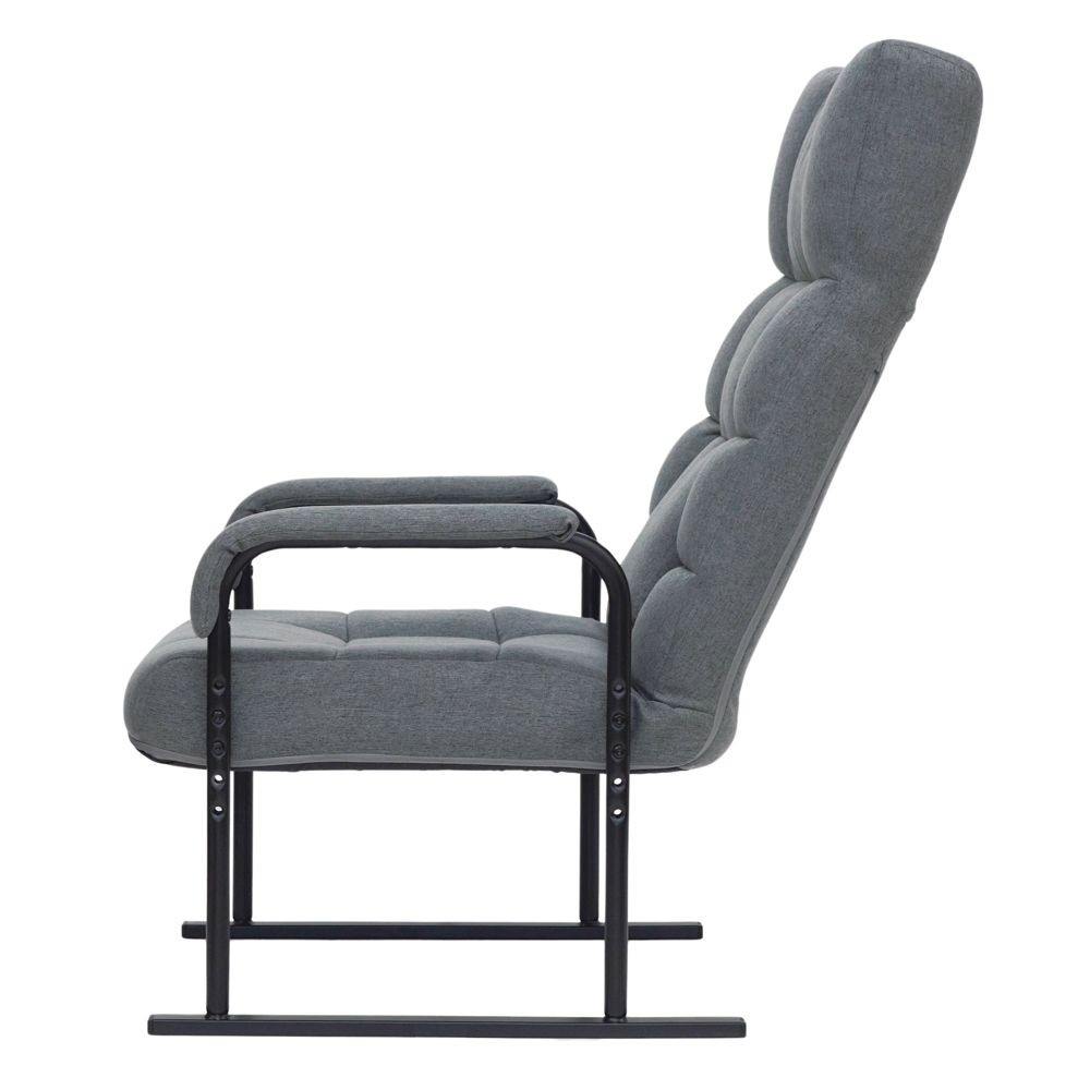 腰楽レバー式リクライニング高座椅子, グレー, 幅1240mm&times;奥行220mm&times;高さ555mm