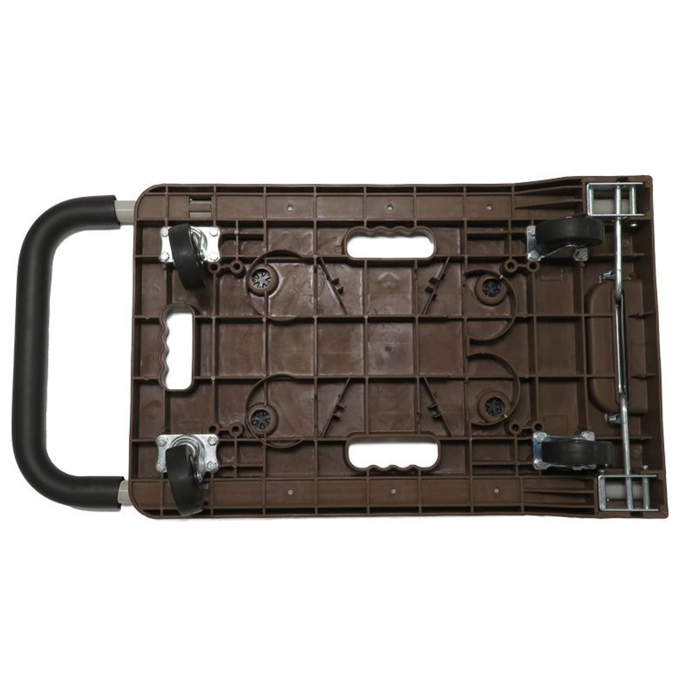 音が静かなハンドル収納式台車　ブラウン, ブラウン, 4.7kg