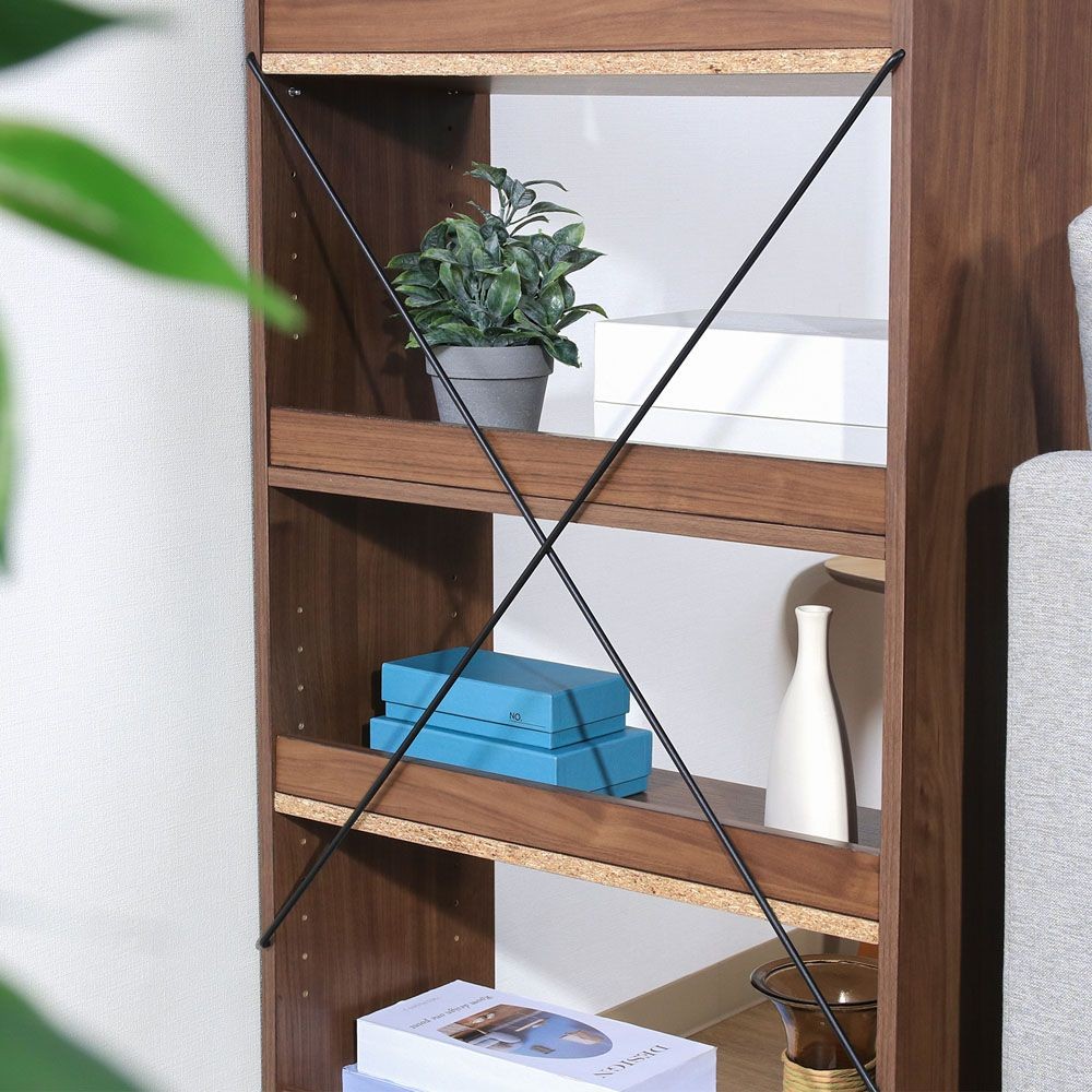 不二貿易 ＥＺＢＯオープンラック４段　ＭＢＲ【メーカー直送・代引不可】, ブラウン, 幅600mm×奥行280mm×高さ1200mm