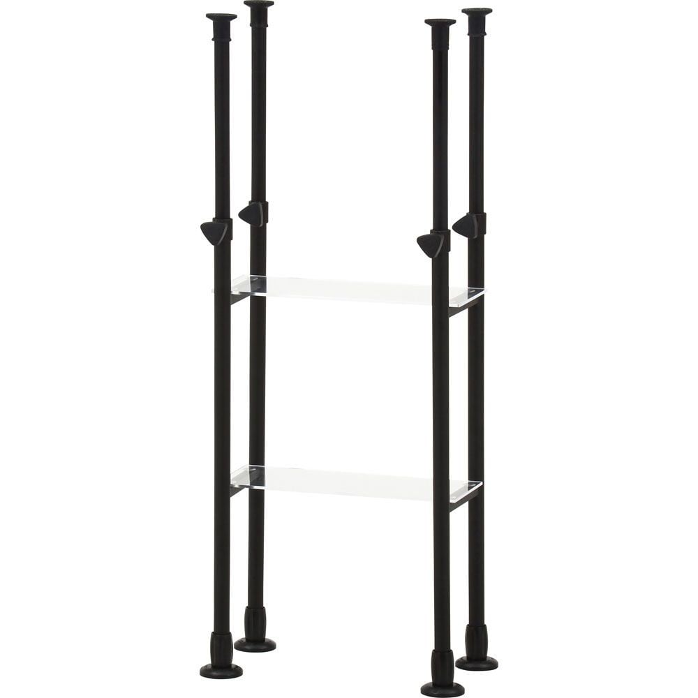 不二貿易 上置き突っ張りシェルフ　ＢＡＡＬ　ＢＫ【メーカー直送・代引不可】, ブラック, 幅390mm&times;奥行250mm&times;高さmm