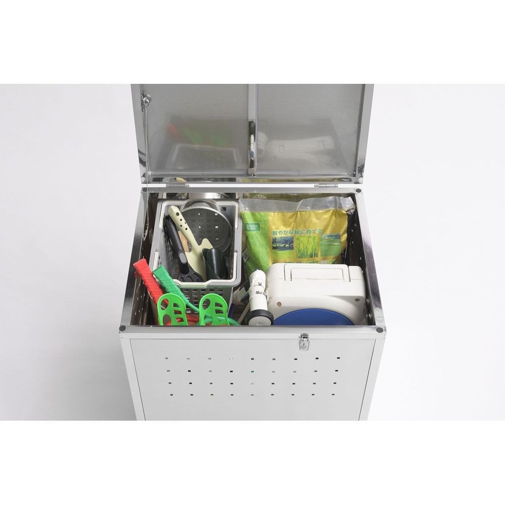 ステンレスごみ保管庫  組立式【メーカー直送・代引不可】, ステン（60）, 60cm幅