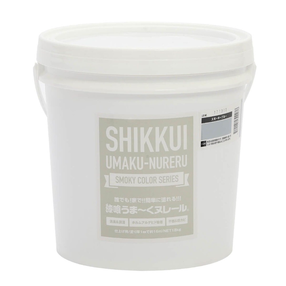 日本プラスター 漆喰うま〜くヌレール 18kg 各色, 白色, 18kg