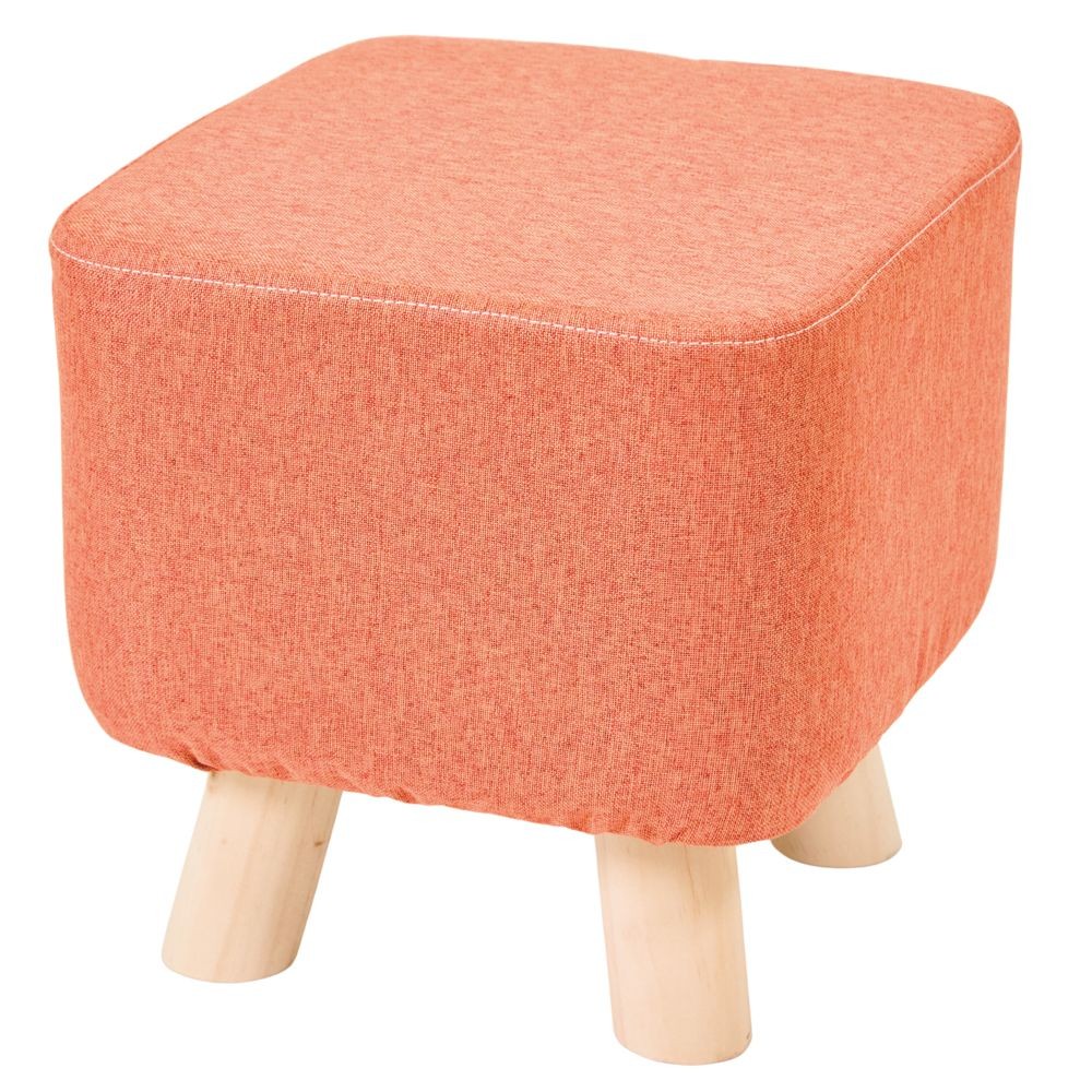 木脚ミニスツール　四角, ネイビー, 四角