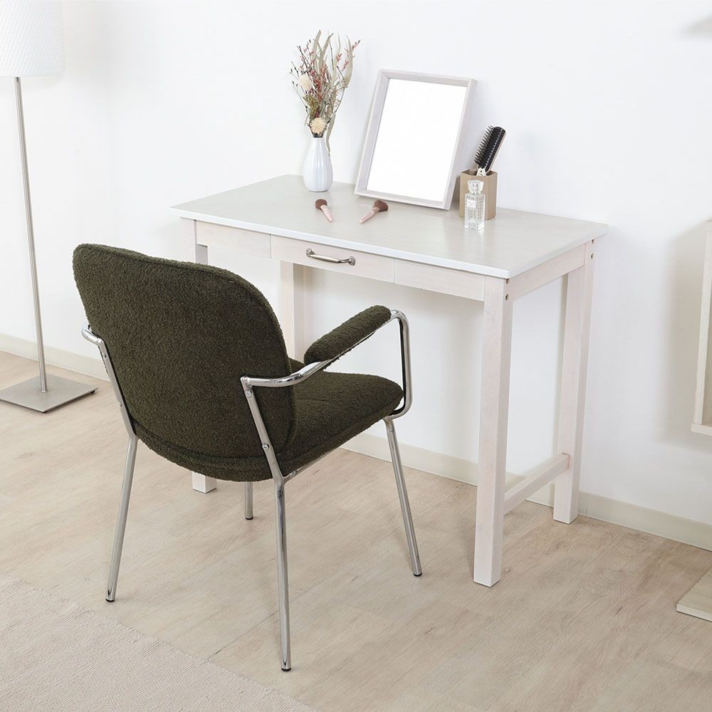 不二貿易 ダイニングチェア　ルル　ＫＨ【メーカー直送・代引不可】, カーキ, 幅550mm&times;奥行600mm&times;高さ810mm