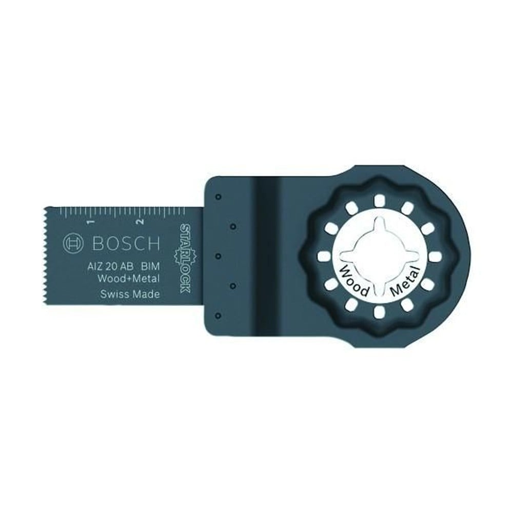 ボッシュマルチツールブレード（カットソー） スターロック 木材&金属用 AIZ20ABN, バイメタル, 約37&times;87&times;12.5mm