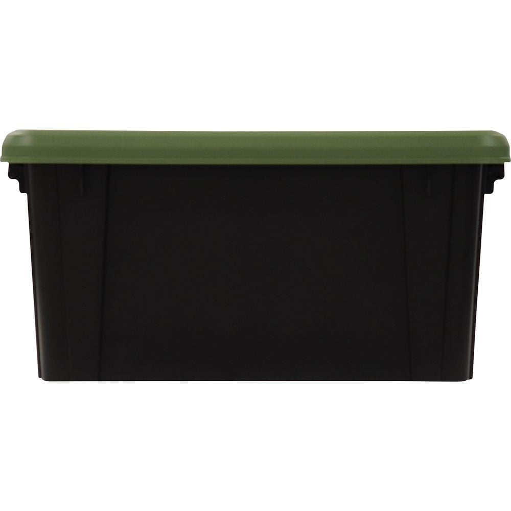 収納ボックス Nタフコン ATC-47-23 フタ付き 幅32.5&times;奥行46.5&times;高さ23cm, カーキ／ブラック, ATC-47-23