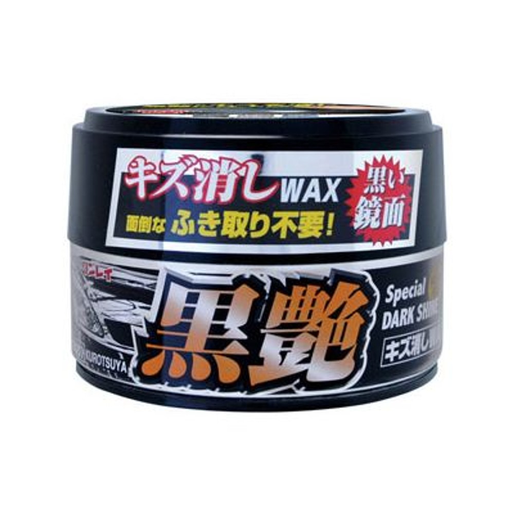 リンレイ キズ消しワックス ふき取り不要 黒艶 W-9 180g, ダーク＆メタリック, 180g