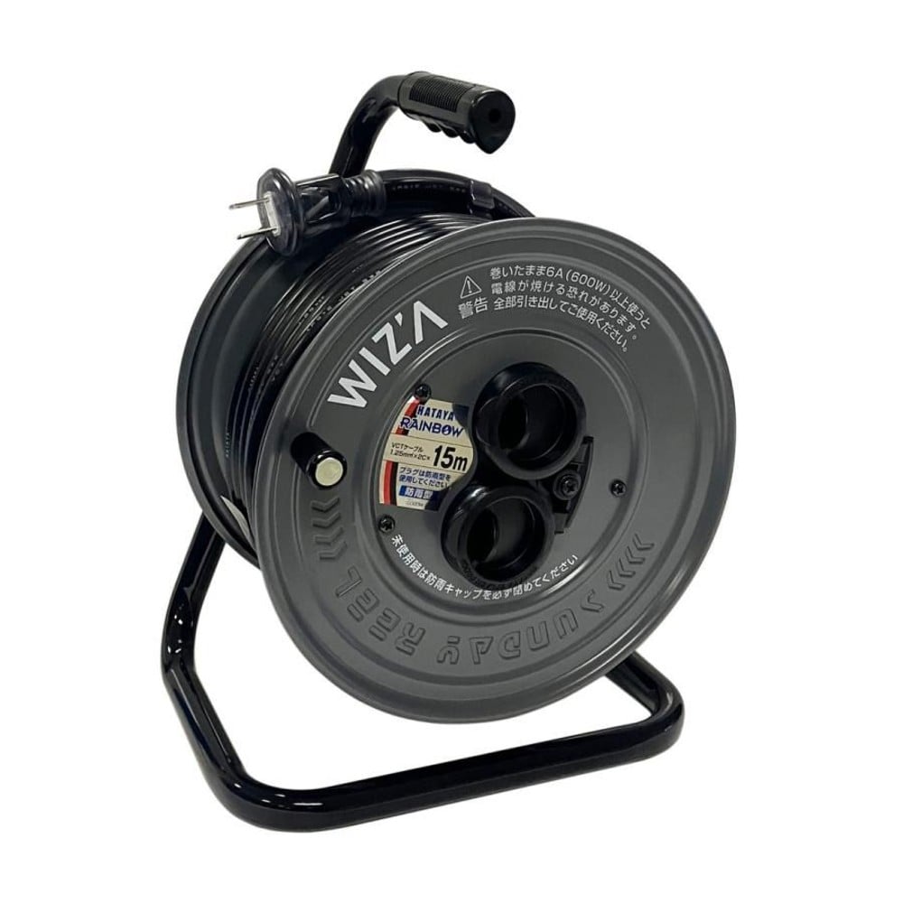 WIZ'A ウィザ サンデーレインボーリール 15m 野外用 SJ-15G, グレー, 15m