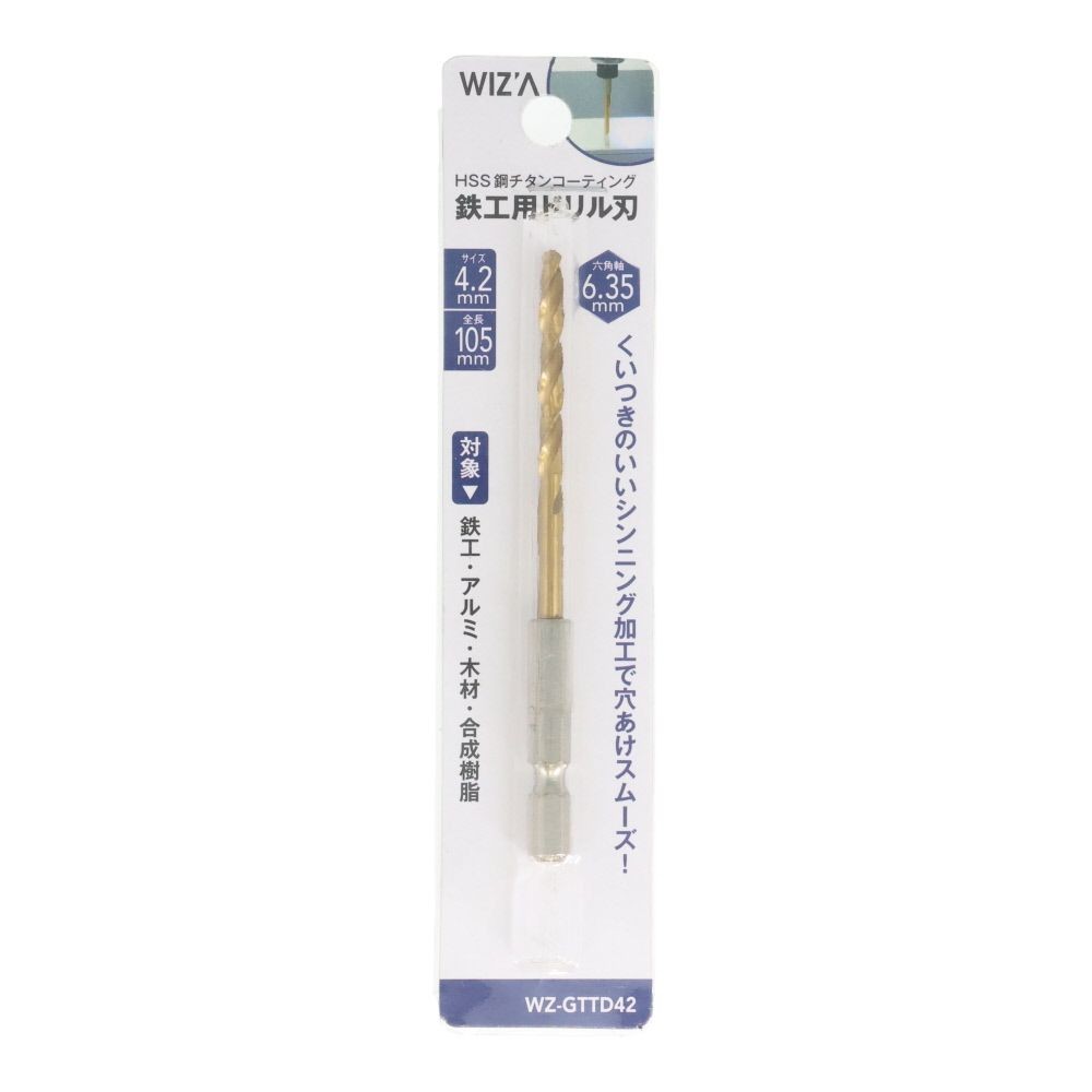 ウィザ WIZ'A　チタンコートドリル, 金(4.2), 3.3mm