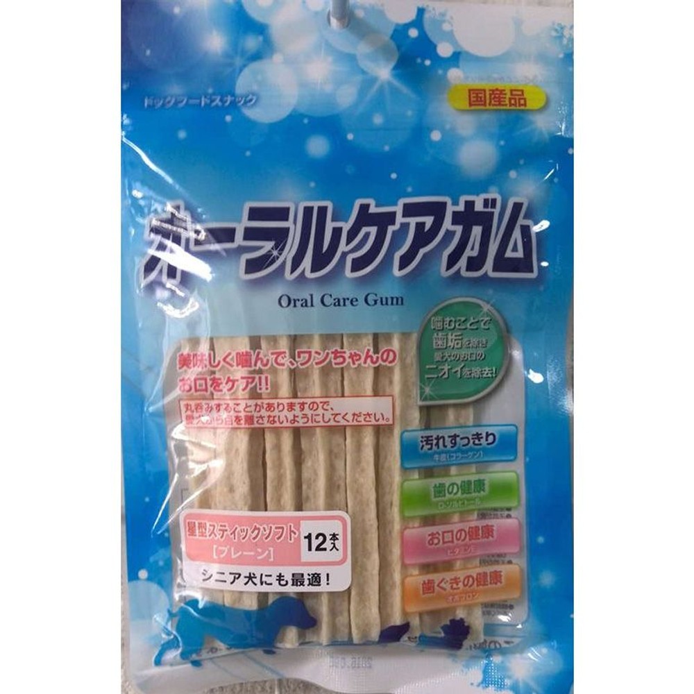 オーラルケアガム星型スティックソフト12本プレーン, ソフト プレーン, 12本