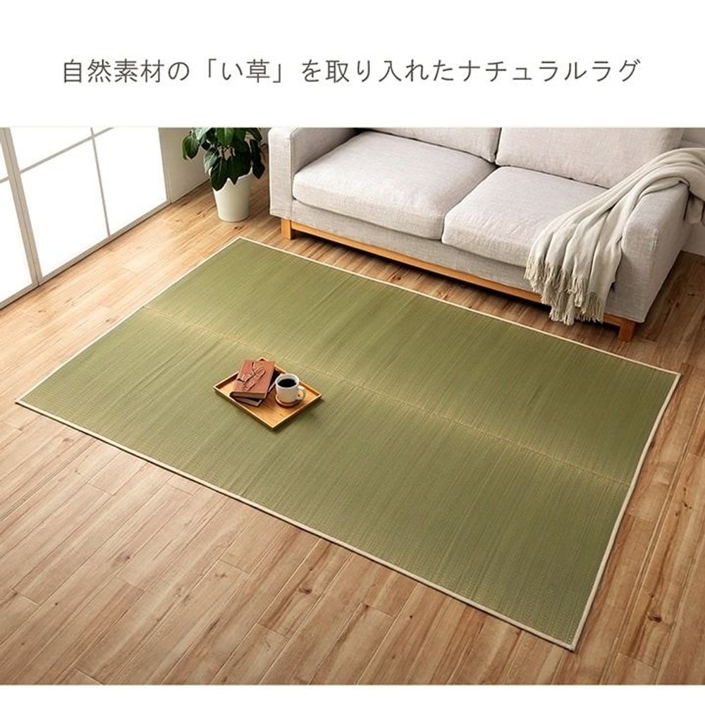 サスティナブル irucico いるしこ みらい 自然素材 国産 日本製 い草 無垢 敷き物 ラグ カーペット マット パーソナル 消臭 蒸れにくい ナチュラル 140&times;210cm 【メーカー直送・代引不可】, ナチュラル, 140&times;210cm