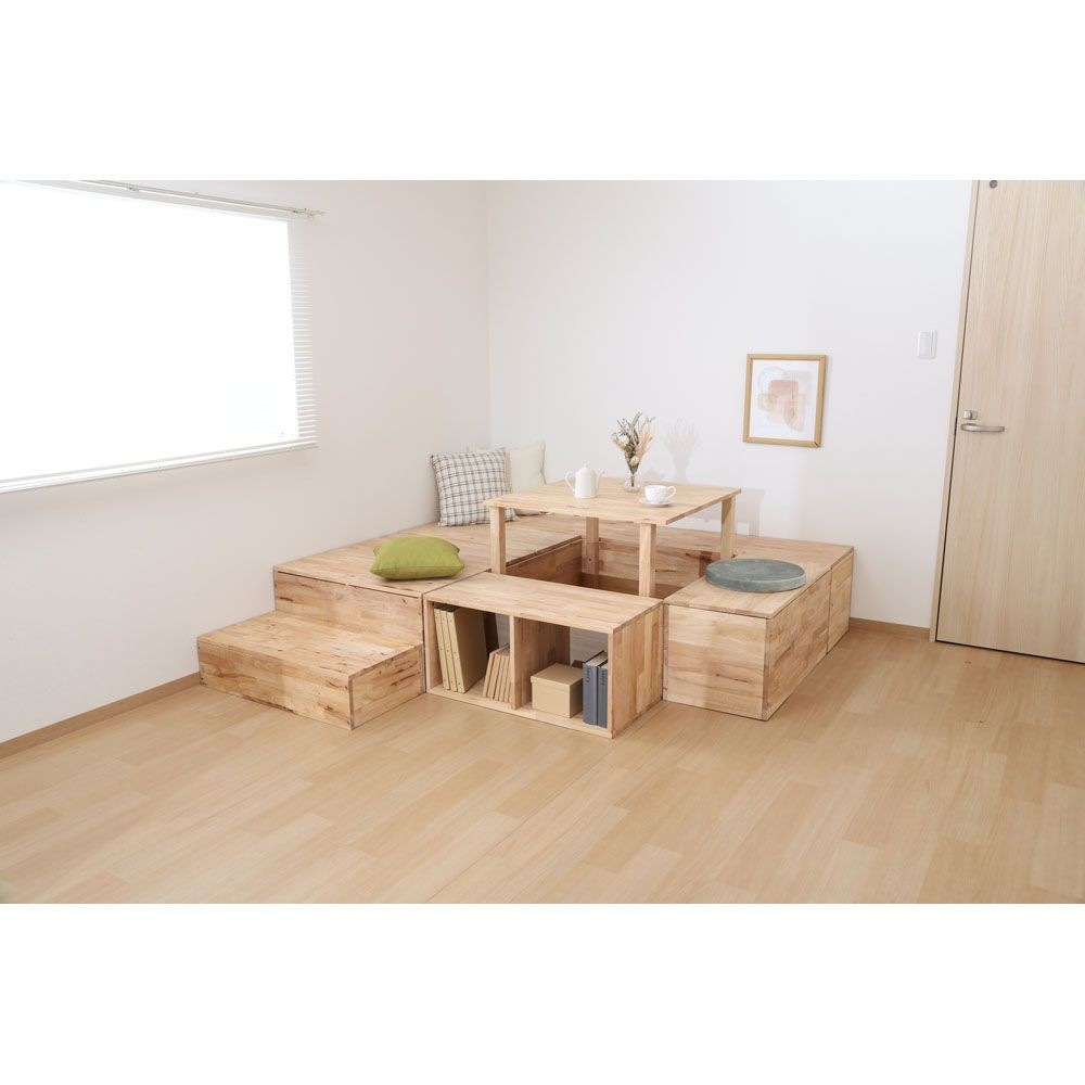 不二貿易 ＮＳ　ＴＡＴＡＭＩ　収納ステップ　（ベースタイプ）【メーカー直送・代引不可】, ナチュラル, 幅800mm&times;奥行400mm&times;高さ200mm