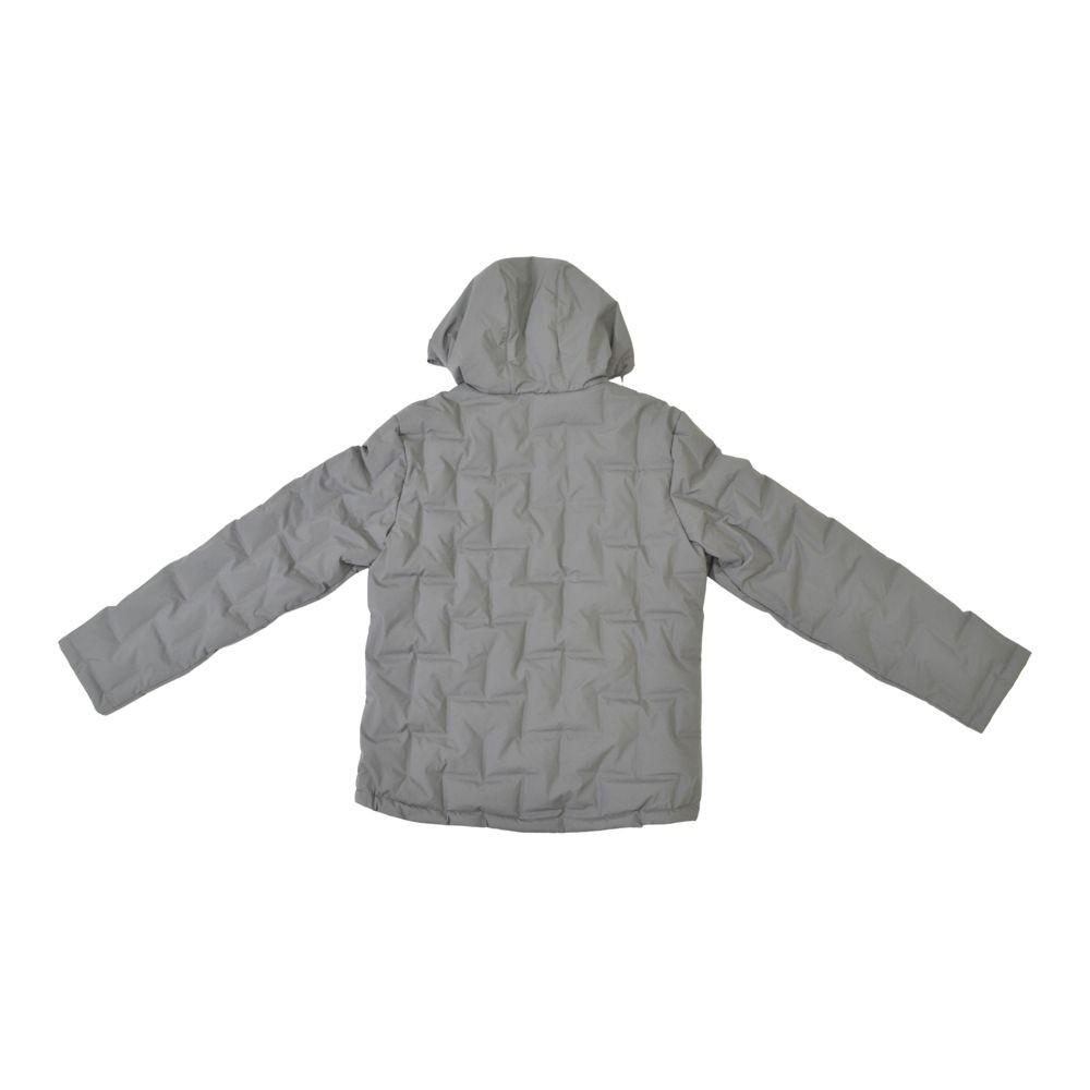 アウターシームレスダウンジャケット チャコール, チャコール, Lサイズ