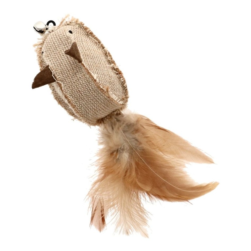 交換できる猫じゃらし　付替え　ねずみ, ブラウン, 13g