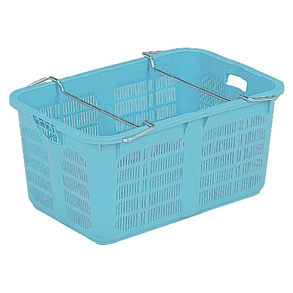 サンコー サンテナー A#85-2 ハンドル付 ライトブルー 108201-01 &times;5個セット【メーカー直送・代引不可】【法人限定】, ライトブルー, 5P