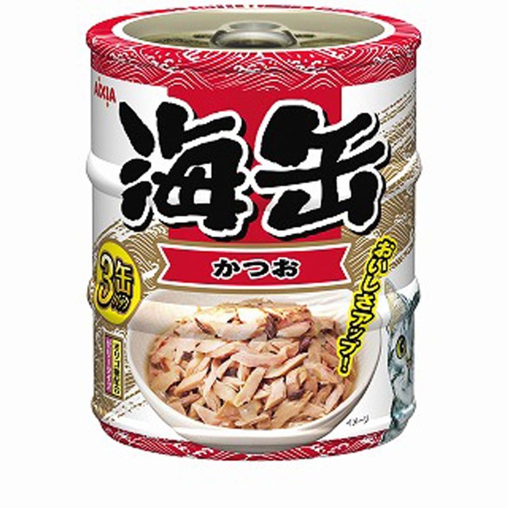 アイシア　海缶ミニ3Ｐ　かつお　180ｇ, かつお, 60g&times;3缶