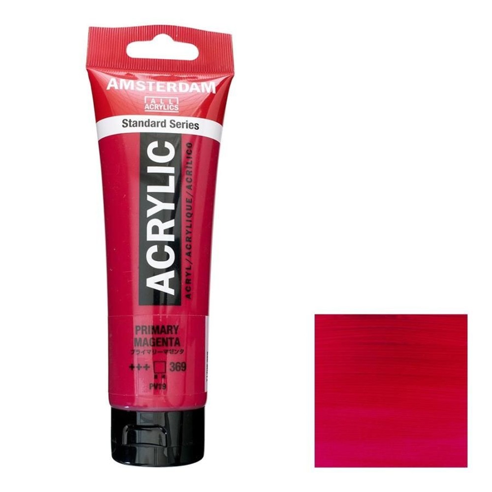 アムステルダム アクリリックカラー 120mL プライマリーマゼンタ T1709-369 スタンダードカラー, プライマリーマゼンタ, 120ml