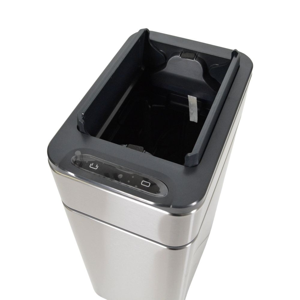 WIZ'A　ウィザ　両開きステンレスセンサーペール　9L, シルバー, 9.0L