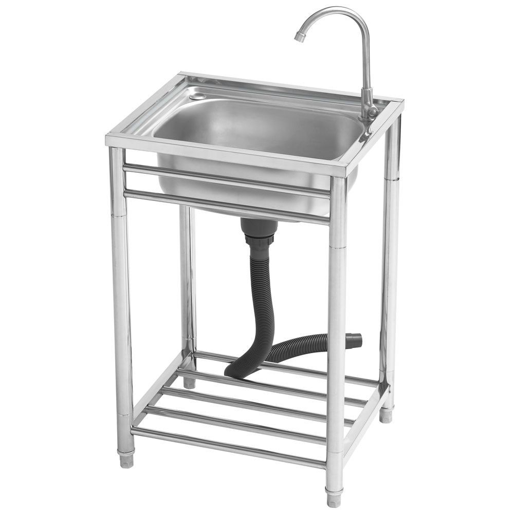 SANKA  おそとキッチン ステンレス流し台  蛇口付【メーカー直送・代引不可】, ステンレス, 55cm幅