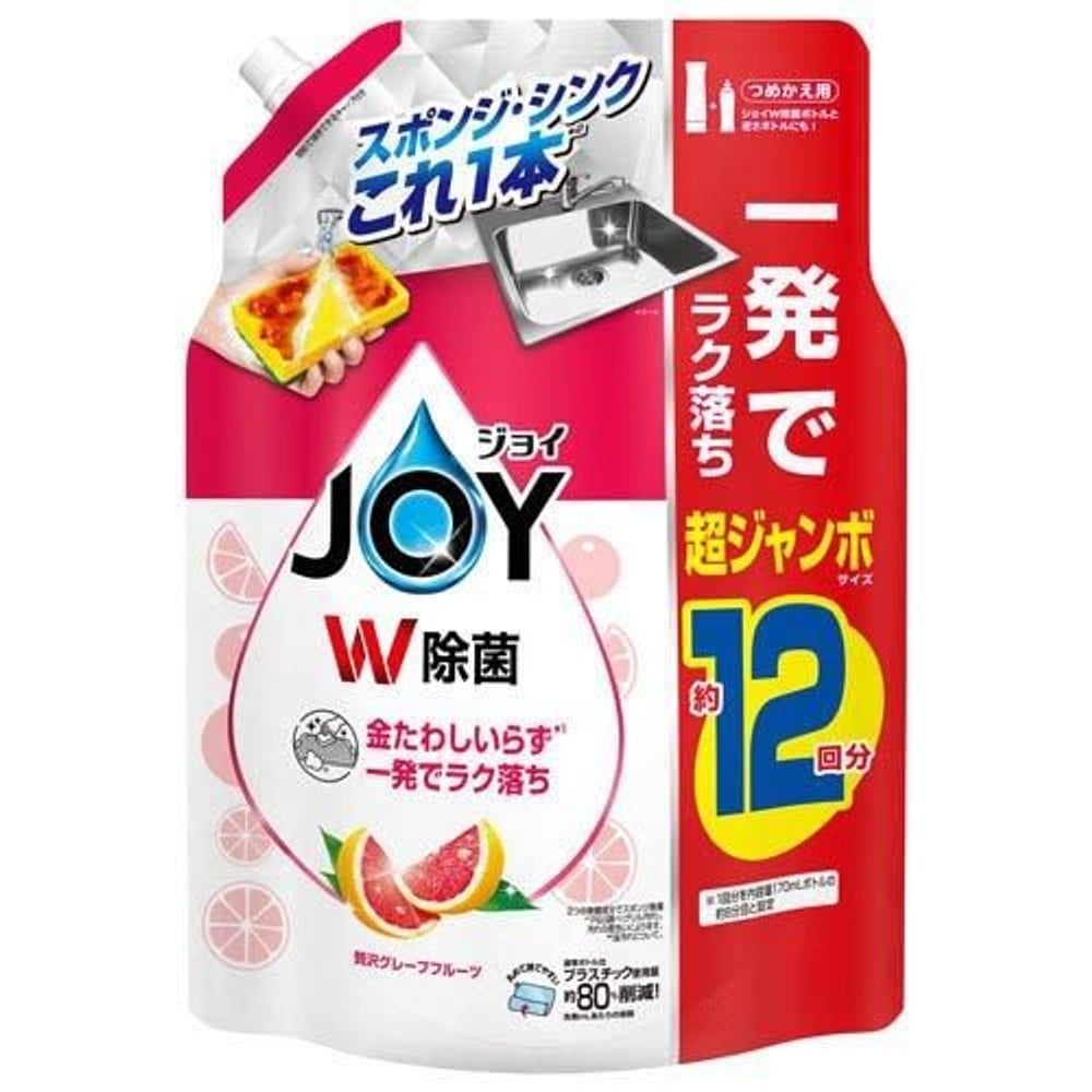 除菌ジョイコンパクト　贅沢グレープフルーツ　詰替　超ジャンボ　１５５０ｍｌ, 贅沢グレープフルーツ, 1550ml