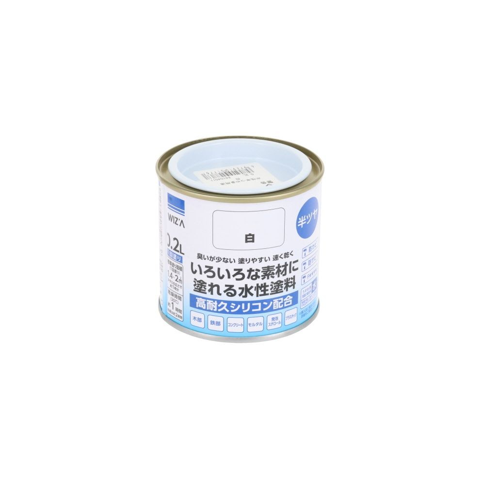 ウィザ WIZ'A 水性半つや多用途　０．２Ｌ, 黒, 0.2L