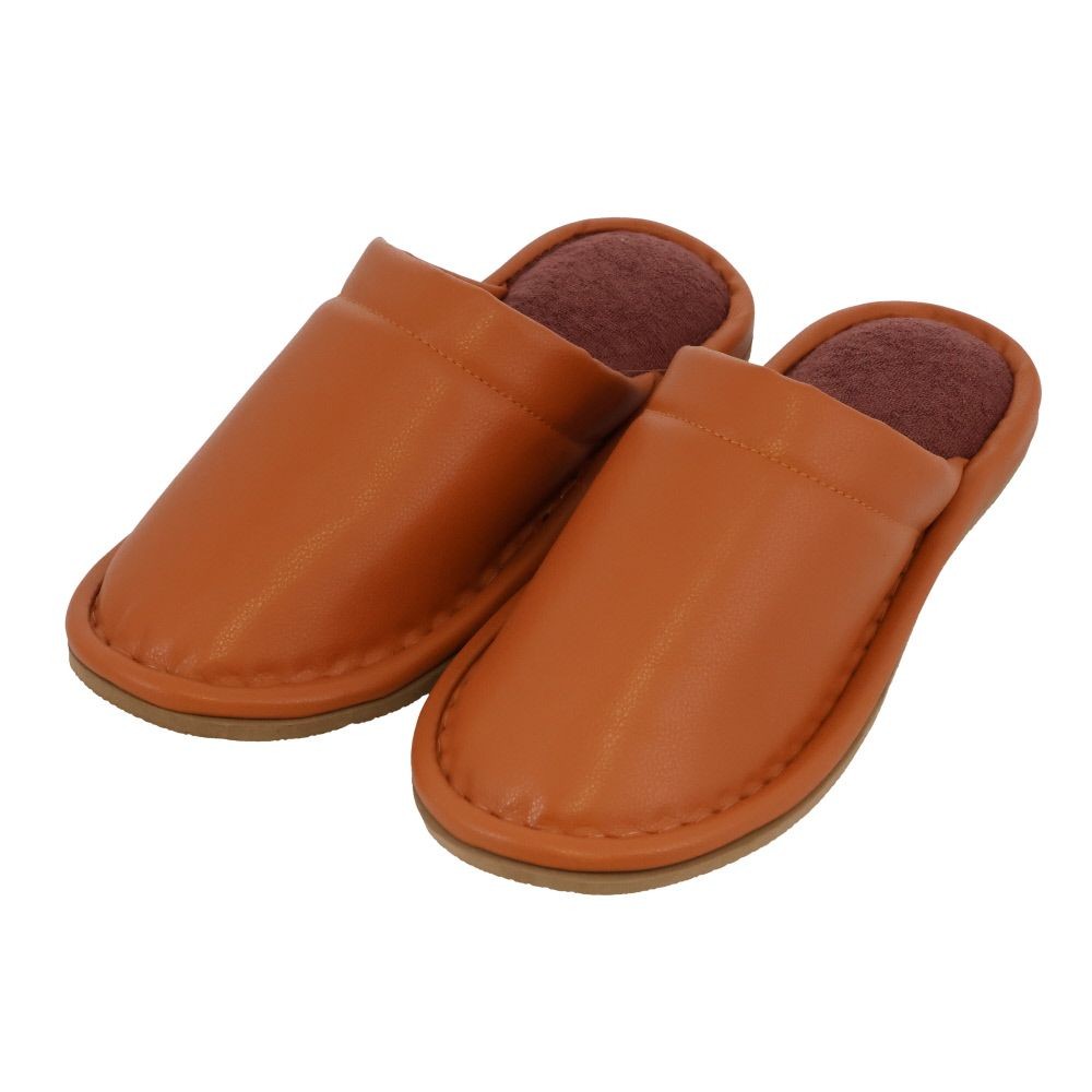 ふけるＰＵスリッパ　Ｌ　ブラウン, キャメル, Mサイズ