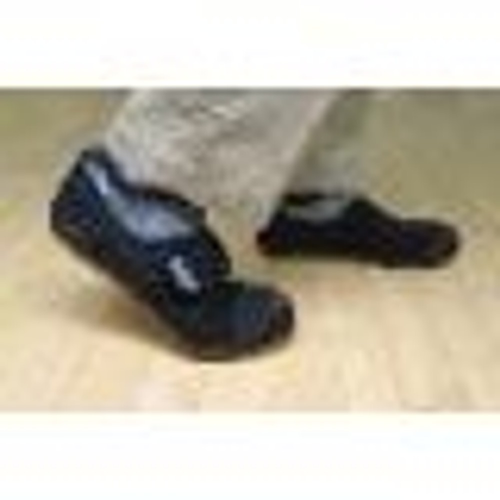 先芯入りワンタッチベルトシューズ　黒, BK（24.5）, 24.5cm