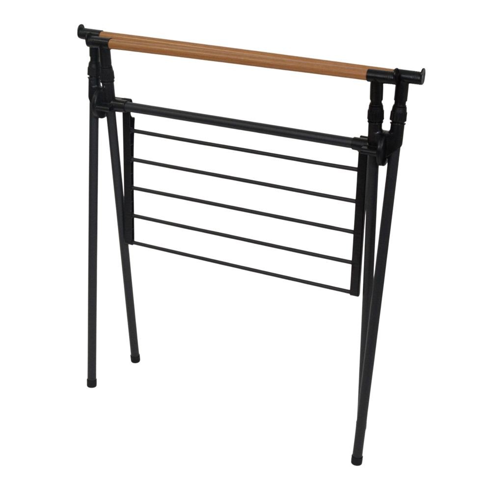 デザイン室内物干しＸ型, ブラック, 高さ80cm