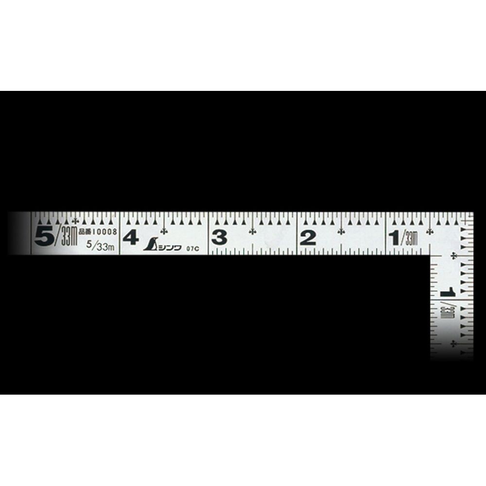 曲尺平ぴた シルバー 5寸／15cm併用目盛, シルバー, 5寸／15cm