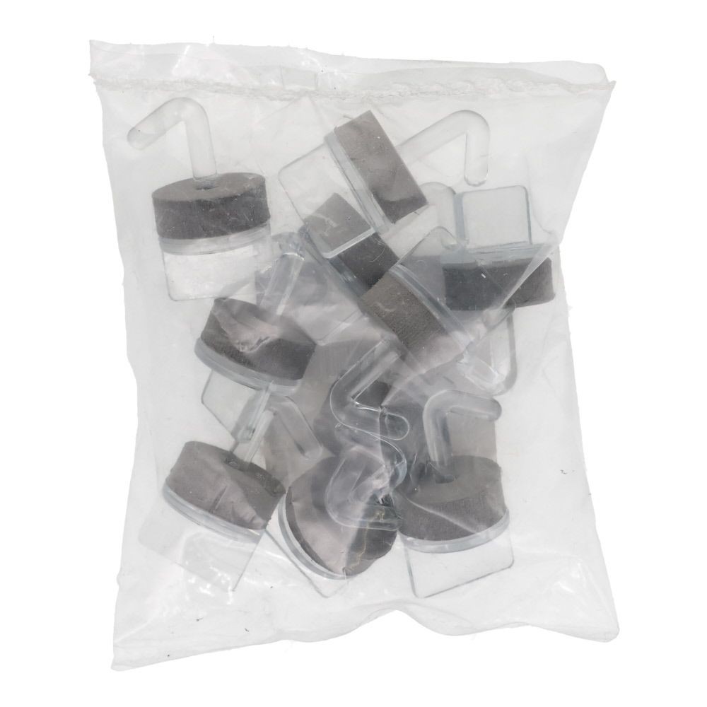 ワンタッチ ポリカ製フック １９ミリ　１０個, クリア, 10個