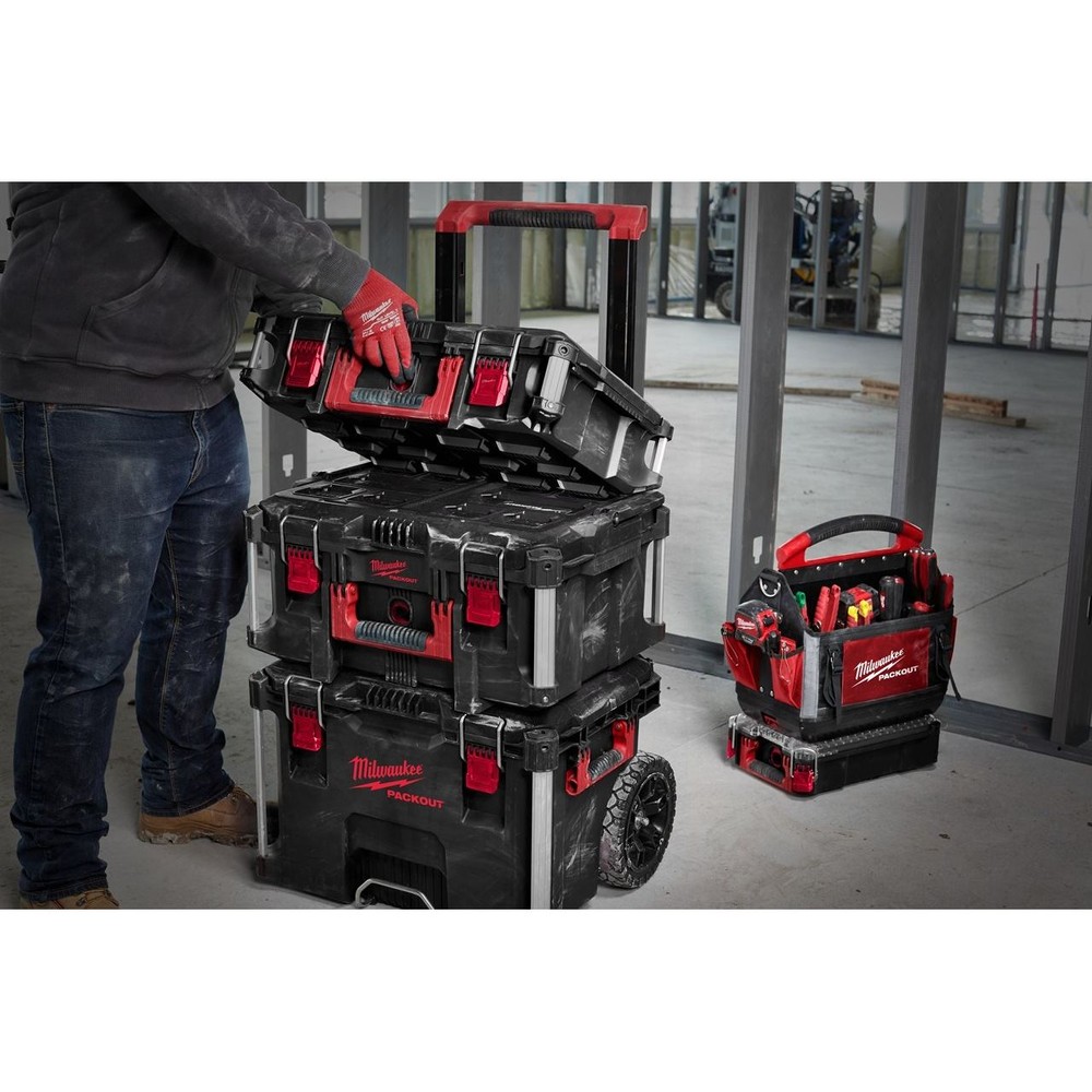 【数量限定】 milwaukee PACKOUT ツールボックス ブラック Mサイズ, 黒, Mサイズ