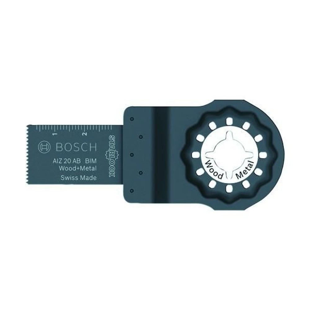 ボッシュマルチツールブレード（カットソー） スターロック 木材&金属用 AIZ20ABN, バイメタル, 約37&times;87&times;12.5mm