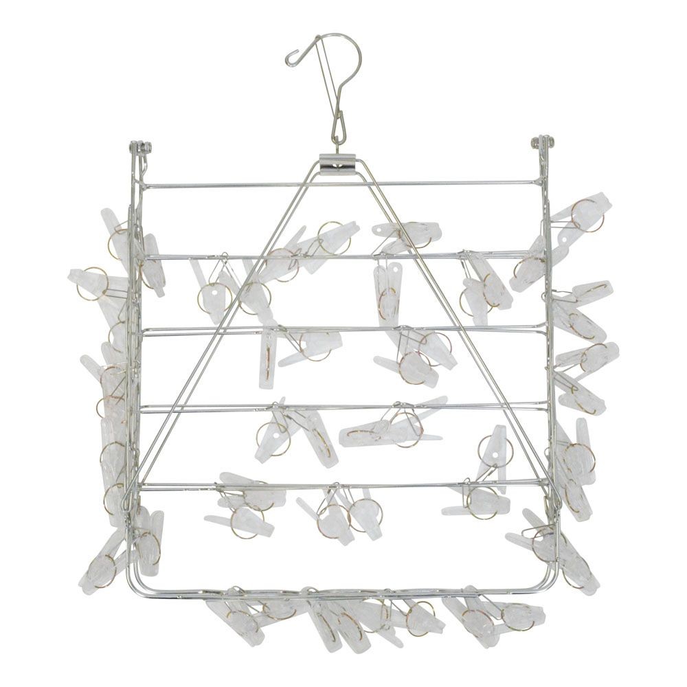 WIZ'A ウィザ 丈夫なポリカピンチ付ステンレスハンガー５０ピンチ, ステンレス, 50P