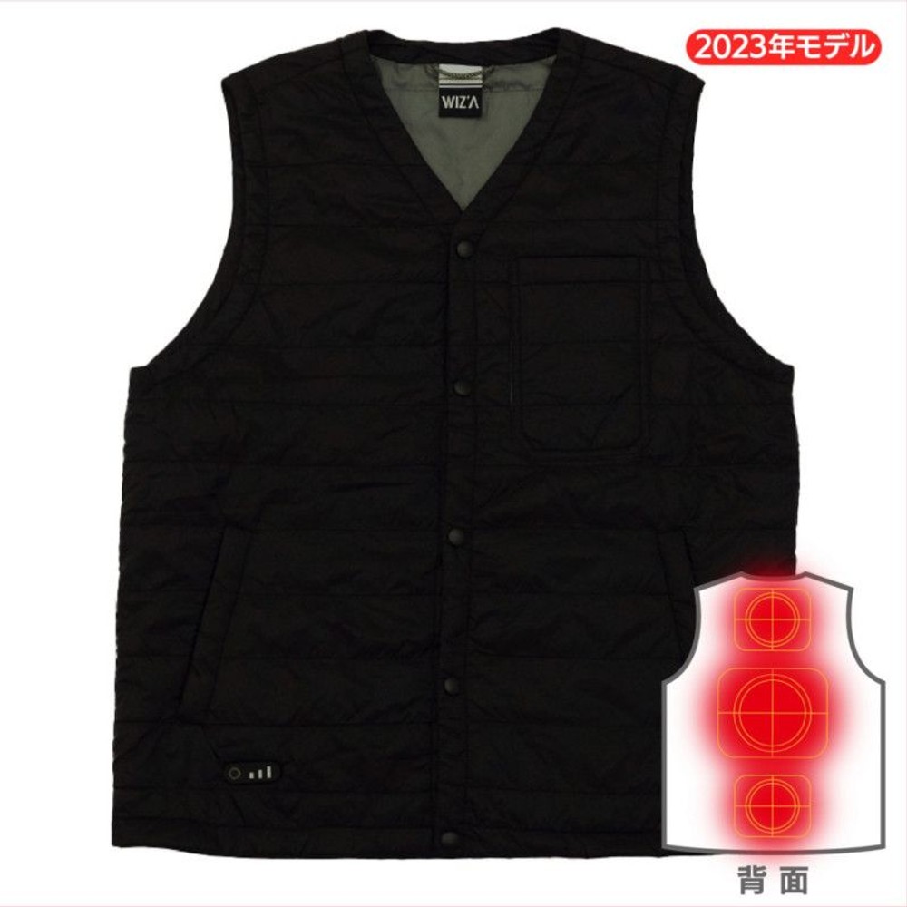 【数量限定】【値下げ】ヒーター内蔵ベスト　ブラック, ブラック（S）, Sサイズ