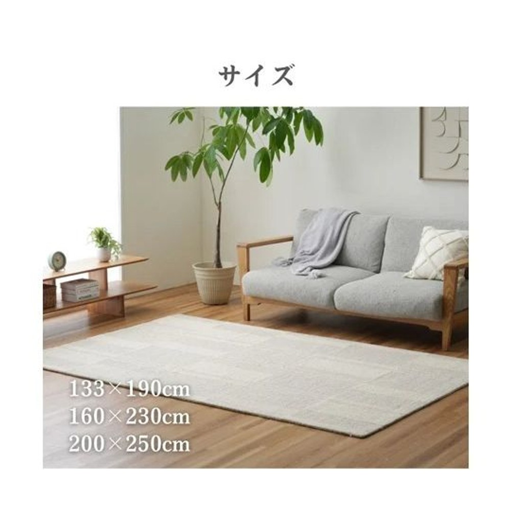 イケヒコ カーペット・ラグ スートラ 【メーカー直送・代引不可】, ベージュ, 133&times;190cm