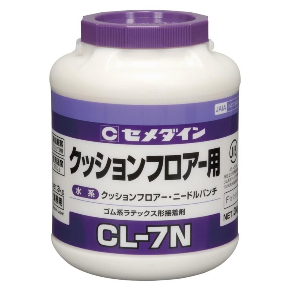 セメダイン クッションフロアー用 ゴム系ラテックス形接着剤 CL-7N 3kg, 乳白色, 3.0kg