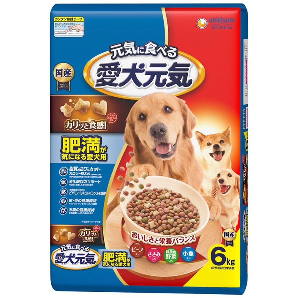 愛犬元気　肥満が気になる愛犬用ビーフ・ささみ・Ｙ・魚　6ｋｇ, その他カラー１, その他サイズ１