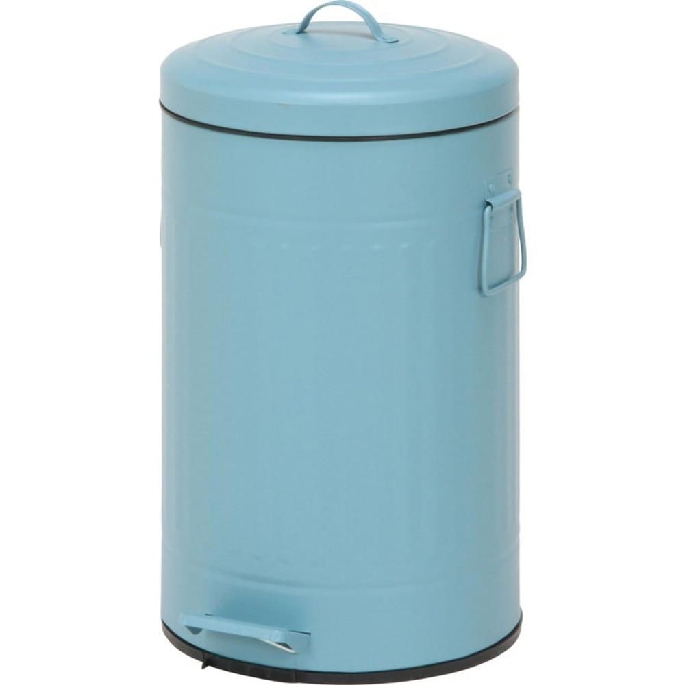 スチール　ラウンドペダルペール　12Ｌ【メーカー直送 代引不可】, スモークブルー, 12L