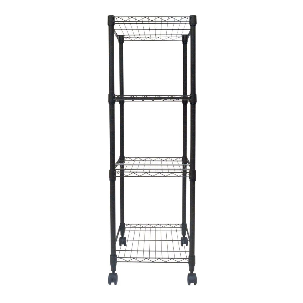 【数量限定】ルミナスノワールフリーラック4段, ブラック60, 60cm幅