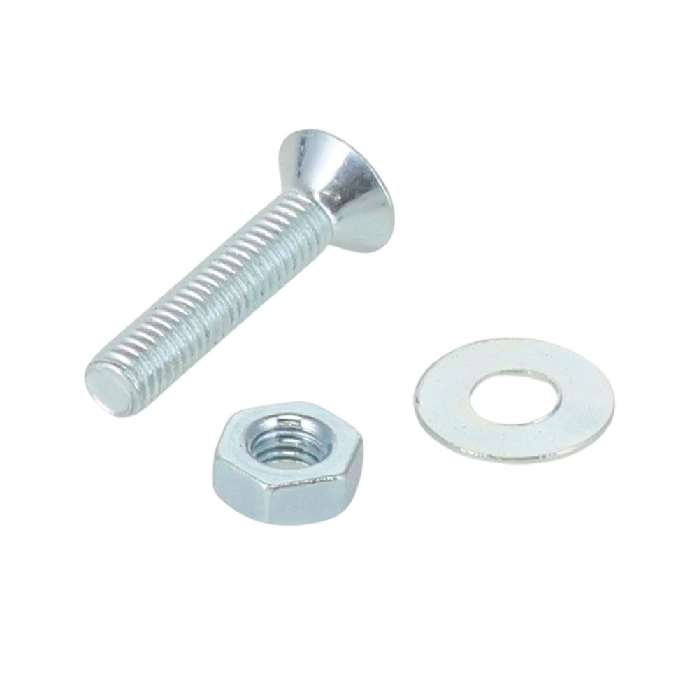 小ねじ　皿　鉄　ユニクロメッキ　Ｍ３&times;１５　８本入　小袋, シルバー, M3&times;15mm