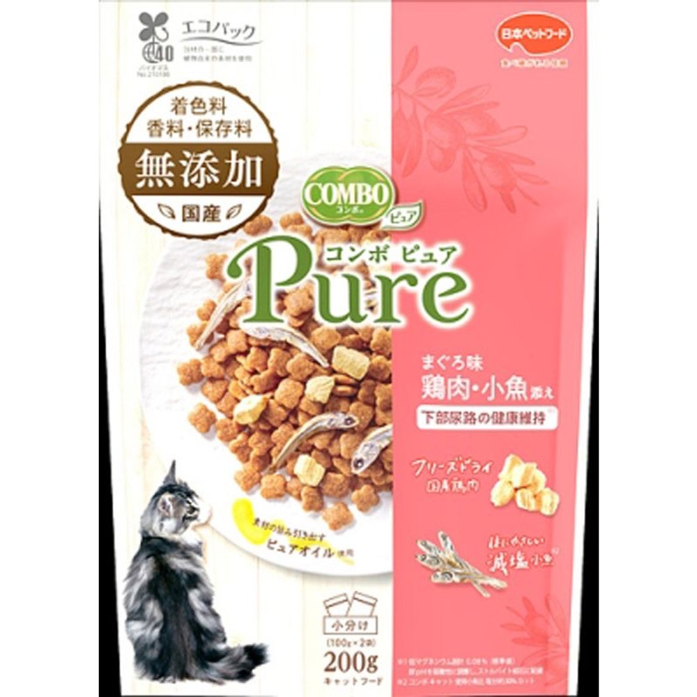 コンボキャットピュア　まぐろ味　鶏肉小魚添え　200ｇ, その他カラー１, 200g