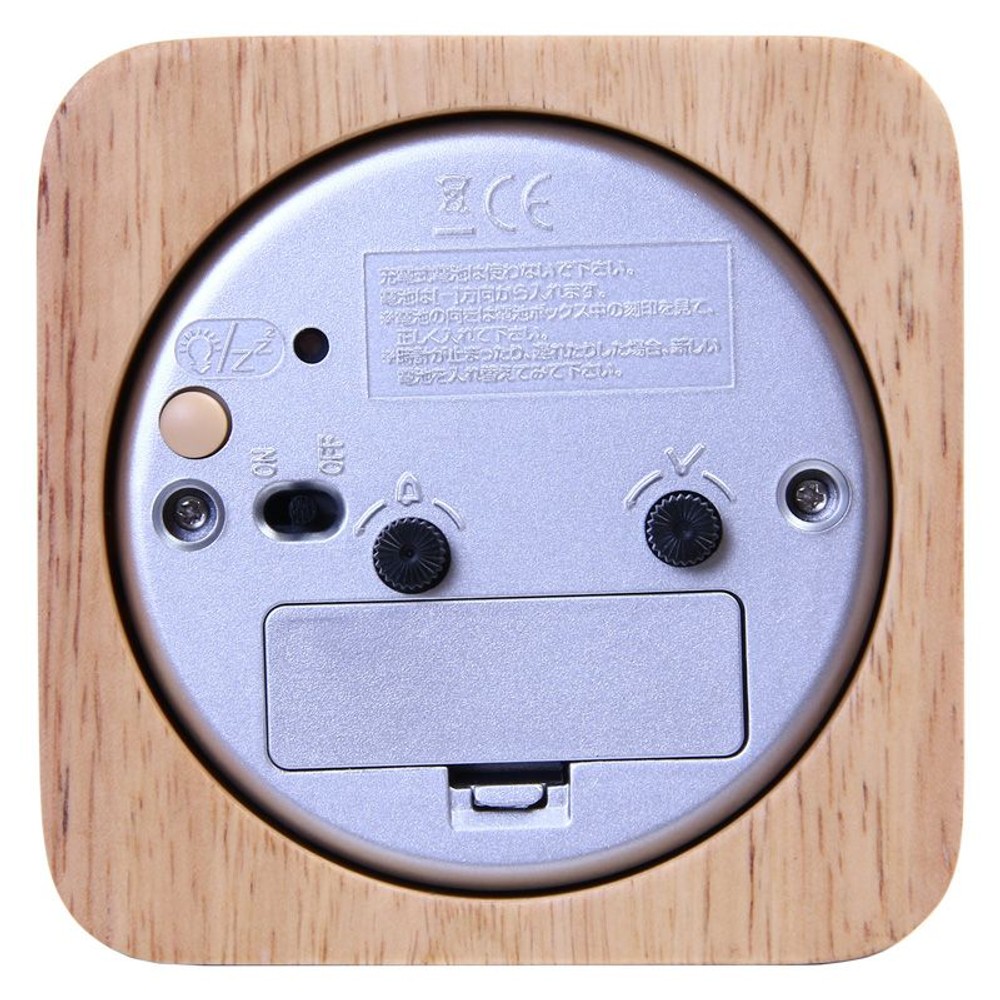 置時計　ウッド　スクエア, ブラウン, その他サイズ１