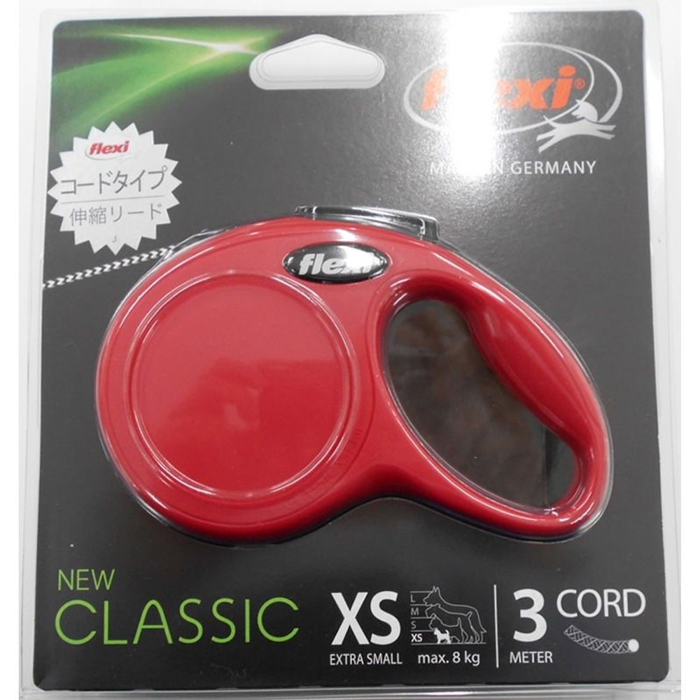 Flexi　ニュークラシックコードXS　3m, レッド, XSサイズ