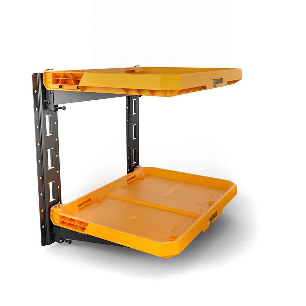 TOUGHBUILT（タフビルト）STACK TECH(スタックテック) 　2段 ウォールマウントシェルフ, オレンジイエロー, TB-B1S3-M-20