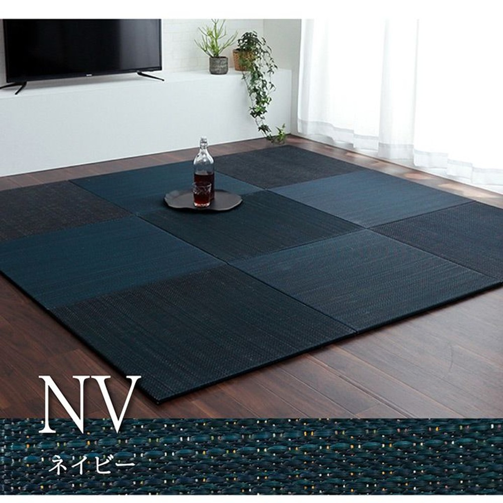イケヒコ 美畳 い草 ユニット畳 置き畳 縁無し 約70&times;70&times;1.5cm 9枚組 【メーカー直送・代引不可】, 無地, 9枚組