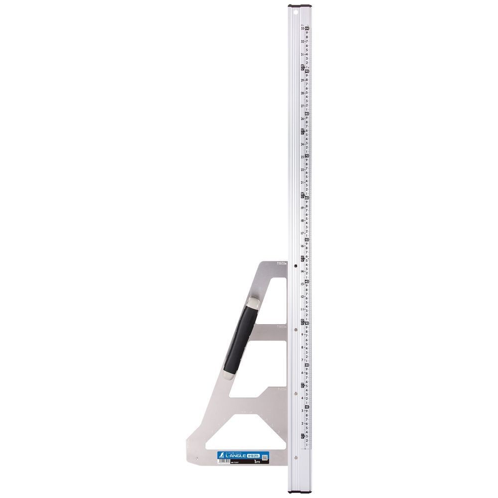 シンワ測定（Shinwa Sokutei） 丸ノコガイド定規　エルアングル　かるぴた　１ｍ　併用目盛 73207, 丸ノコ用, 1m